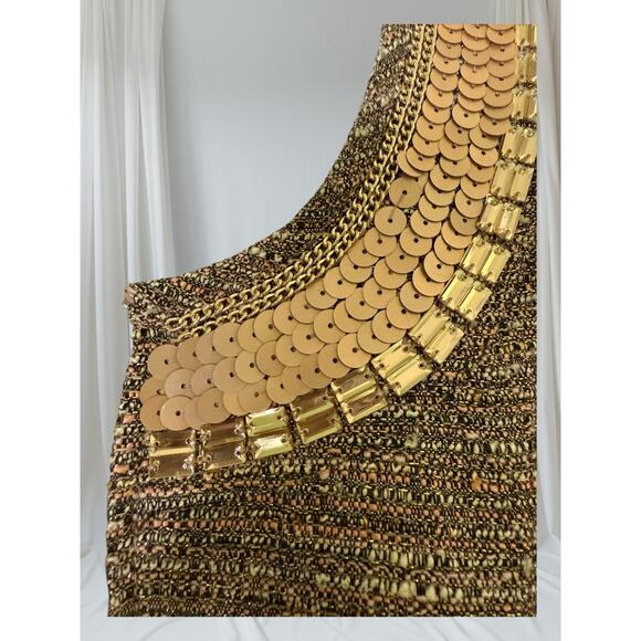 A Collection Women’s Metallic Tweed Jacket Blazer Embellished Size 44 (14) - Picture 4 of 10